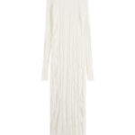 Toteme-Crinkled-Knit-Long-Sleeve-Dress-White71893_nobg Totême Crinkled Knit Long-Sleeve Dress White - Dresses - Scandinavian Minimalist Luxury at Luxury Shoes