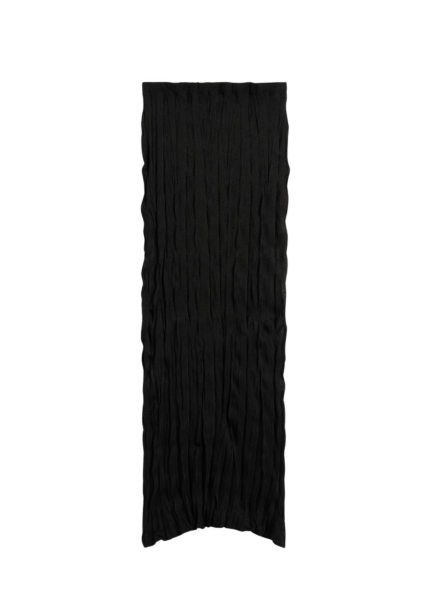 Totême Crinkled Knit Skirt Black - Skirts - Scandinavian Minimalist Luxury at Luxury Shoes 