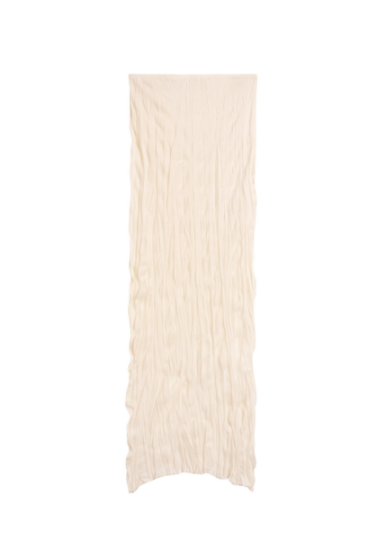 Totême Crinkled Knit Skirt Pale Apricot - Skirts - Scandinavian Minimalist Luxury at Luxury Shoes 