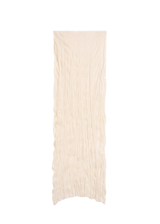 Totême Crinkled Knit Skirt Pale Apricot - Skirts - Scandinavian Minimalist Luxury at Luxury Shoes 