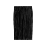 Totême Crinkled Linen Skirt Black - Skirts - Scandinavian Minimalist Luxury at Luxury Shoes 