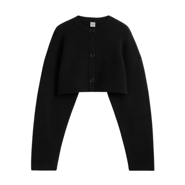 Toteme Cropped Oversized Cardigan Black