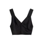 Totême Cropped Satin Camisole Black - Tops - Scandinavian Minimalist Luxury at Luxury Shoes 