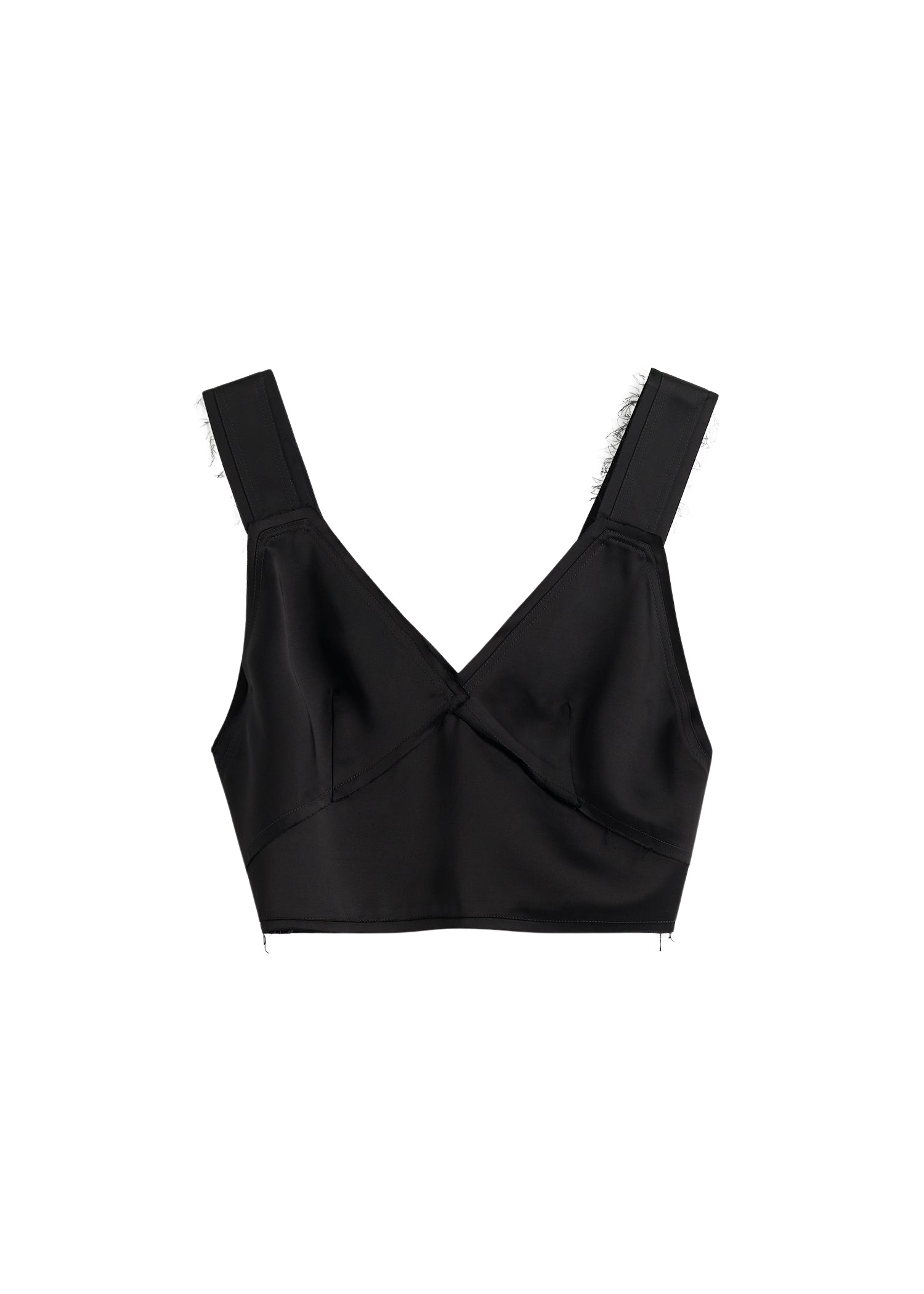 Toteme-Cropped-Satin-Camisole-Black97699_nobg Totême Cropped Satin Camisole Black - Tops - Scandinavian Minimalist Luxury at Luxury Shoes