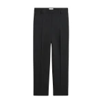 Totême Cropped Suit Trousers Washed Black - Pants - Scandinavian Minimalist Luxury at Luxury Shoes 