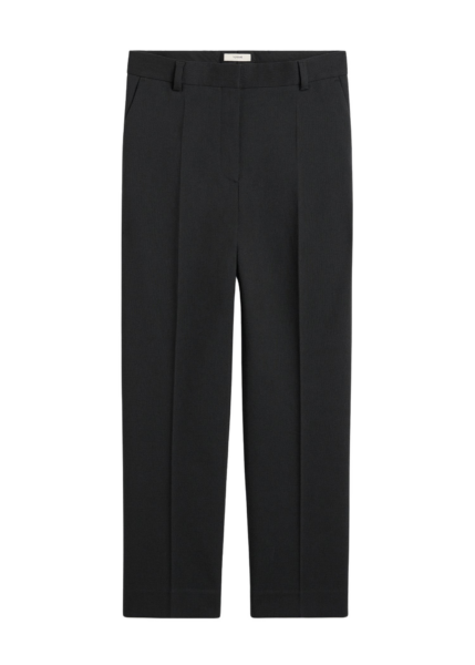 Totême Cropped Suit Trousers Washed Black - Pants - Scandinavian Minimalist Luxury at Luxury Shoes 