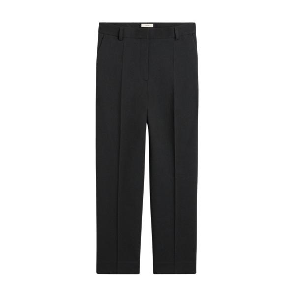 Totême Cropped Suit Trousers Washed Black - Pants - Scandinavian Minimalist Luxury at Luxury Shoes 