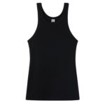 Totême Curved Rib Tank Black - Tops - Scandinavian Minimalist Luxury at Luxury Shoes 