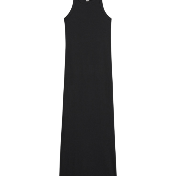 Totême Curved Rib Tank Dress Black - Dresses - Scandinavian Minimalist Luxury at Luxury Shoes 