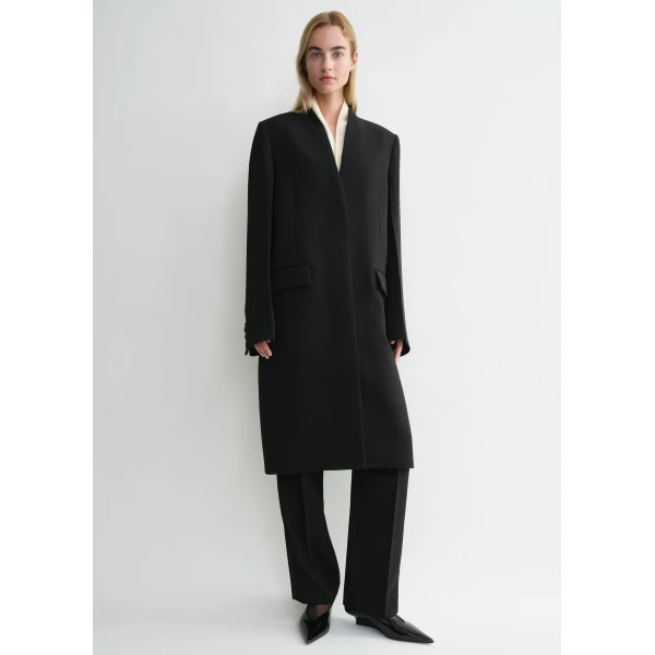 Toteme Deep Pleat Coat Black, view 3