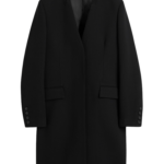 Totême Deep Pleat Coat Black - Coats - Scandinavian Minimalist Luxury at Luxury Shoes 