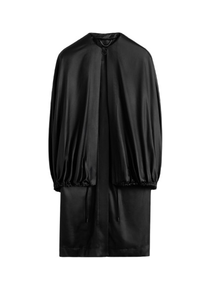 Totême Detachable Cape Evening Coat Black - Coats - Scandinavian Minimalist Luxury at Luxury Shoes 