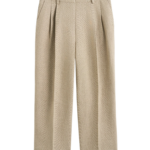 Totême Double-Pleat Cropped Linen Trousers Beige - Pants - Scandinavian Minimalist Luxury at Luxury Shoes 