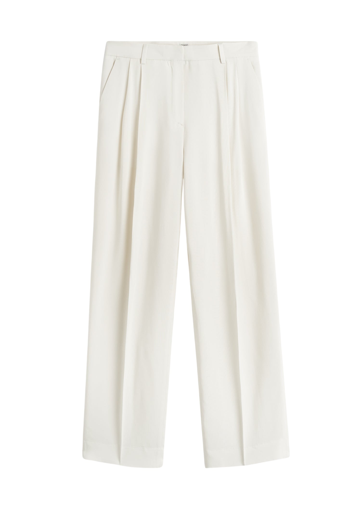 Toteme Double-Pleat Fluid Trousers Ecru