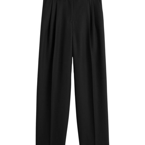 Toteme Double-Pleat Tailored Trousers Black