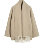 Totême Embroidered Scarf Jacket Harvest - Jackets - Scandinavian Minimalist Luxury at Luxury Shoes 