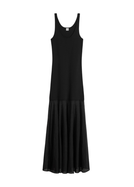 Totême Evening Tank Dress Black - Dresses - Scandinavian Minimalist Luxury at Luxury Shoes 