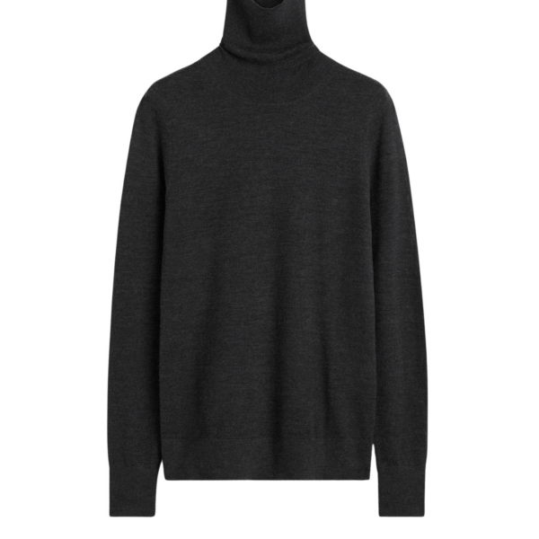 Toteme Fine Turtleneck Charcoal Knit