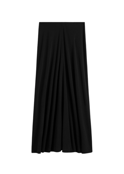 Totême Flared Jersey Skirt Black - Skirts - Scandinavian Minimalist Luxury at Luxury Shoes 