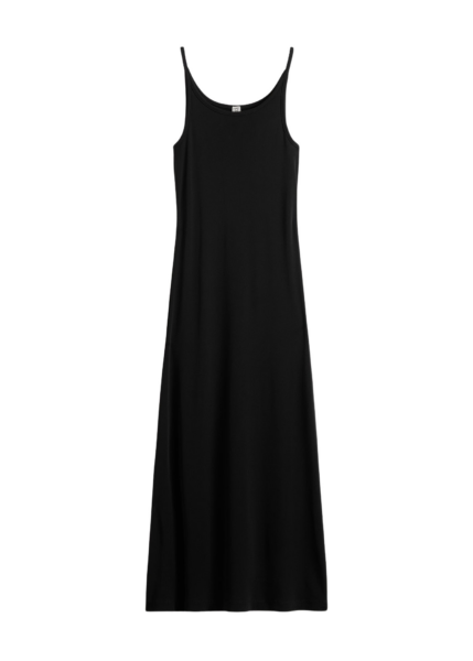 Totême Fluid Slip Dress Black - Dresses - Scandinavian Minimalist Luxury at Luxury Shoes 