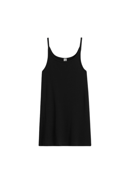 Totême Fluid Slip Top Black - Tops - Scandinavian Minimalist Luxury at Luxury Shoes 
