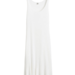 Totême Fluted Hem Dress Optic White - Dresses - Scandinavian Minimalist Luxury at Luxury Shoes 