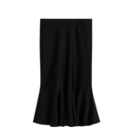 Totême Fluted Knit Skirt Black - Skirts - Scandinavian Minimalist Luxury at Luxury Shoes 