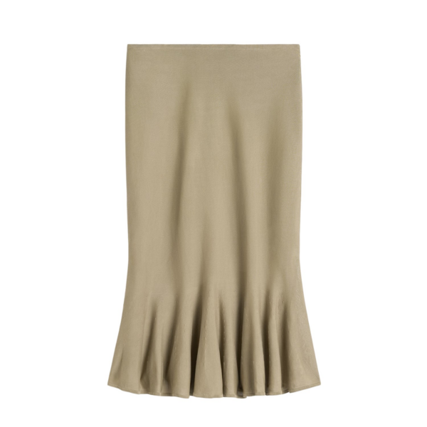 Totême Fluted Knit Skirt Desert - Skirts - Scandinavian Minimalist Luxury at Luxury Shoes 