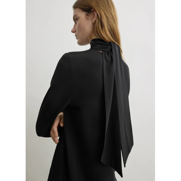 Totême High-Neck Jersey Top Black - Tops - Scandinavian Minimalist Luxury at Luxury Shoes 