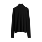 Totême High-Neck Jersey Top Black - Tops - Scandinavian Minimalist Luxury at Luxury Shoes 