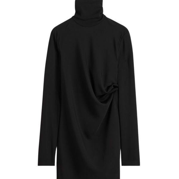 Toteme High-Neck Twist Blouse Black