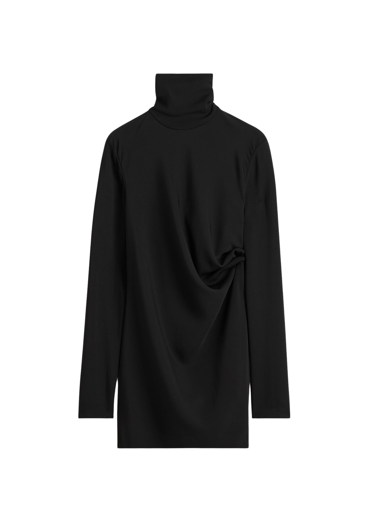 Toteme-High-Neck-Twist-Blouse-Black21746_nobg Totême High-Neck Twist Blouse Black - Tops - Scandinavian Minimalist Luxury at Luxury Shoes