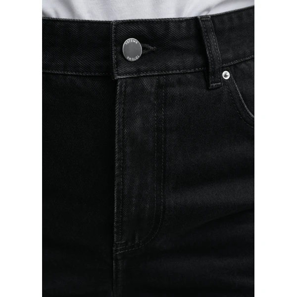 Totême High Slim Denim Black - Pants - Scandinavian Minimalist Luxury at Luxury Shoes 