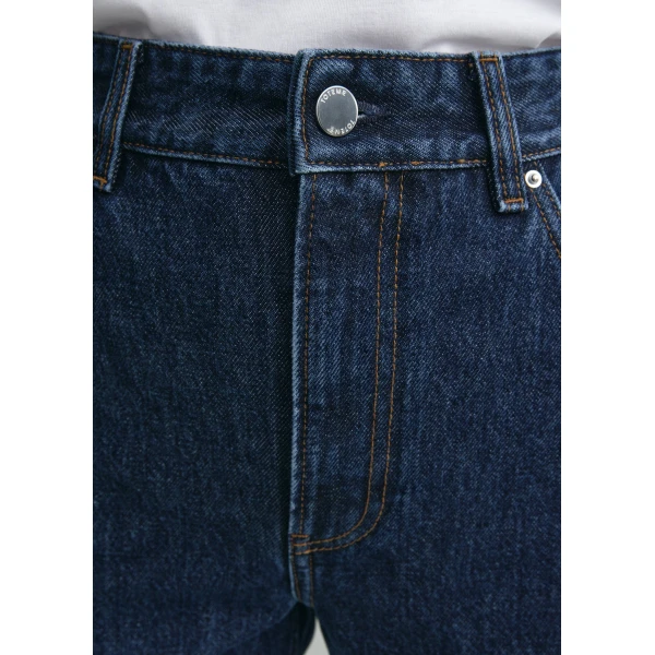 Totême High Slim Denim Indigo - Pants - Scandinavian Minimalist Luxury at Luxury Shoes 