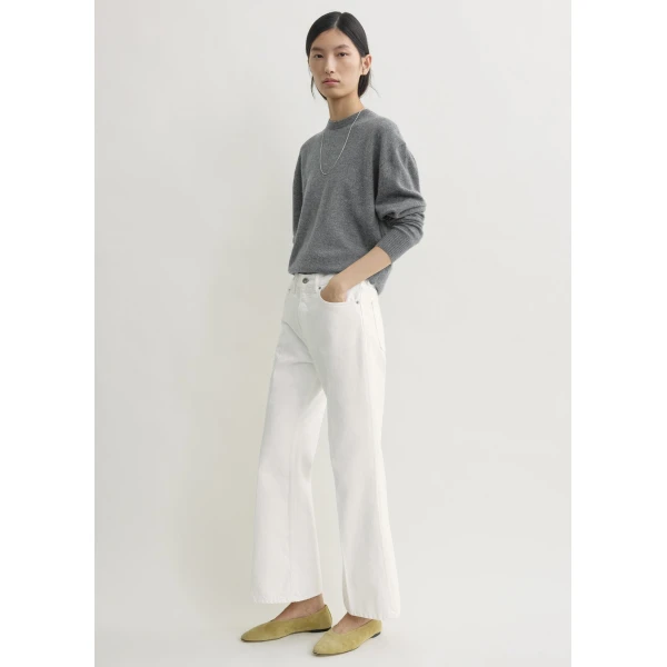 Totême Kick Flare Denim Off-White - Pants - Scandinavian Minimalist Luxury at Luxury Shoes 