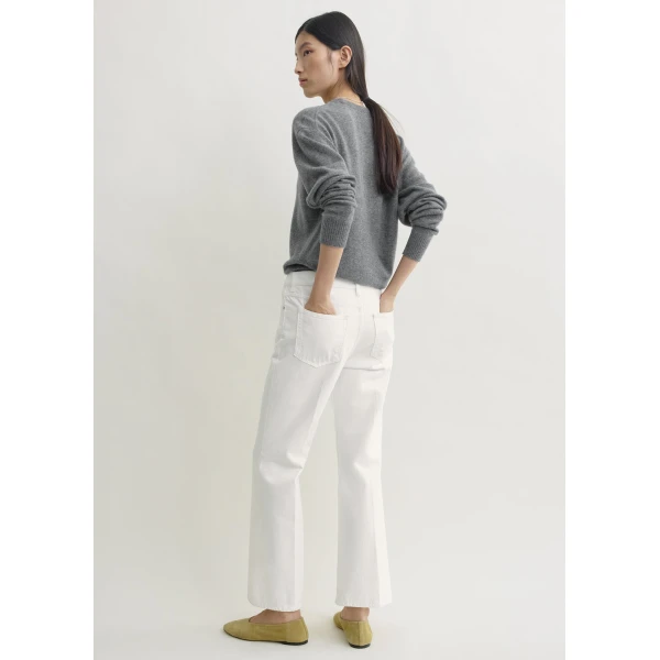Totême Kick Flare Denim Off-White - Pants - Scandinavian Minimalist Luxury at Luxury Shoes 