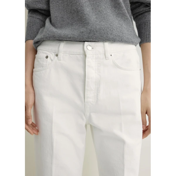 Totême Kick Flare Denim Off-White - Pants - Scandinavian Minimalist Luxury at Luxury Shoes 