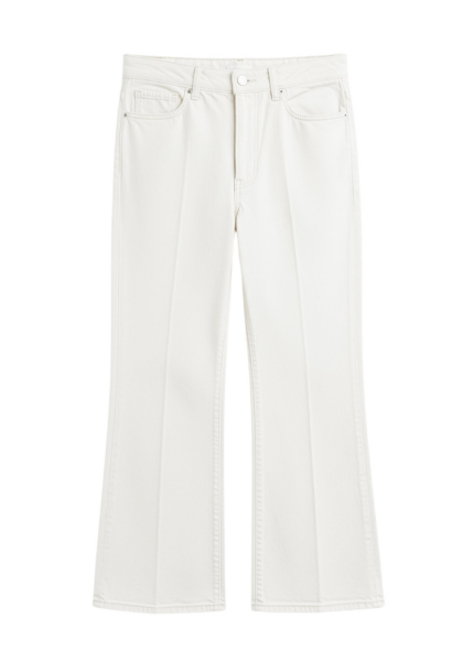 Totême Kick Flare Denim Off-White - Pants - Scandinavian Minimalist Luxury at Luxury Shoes 