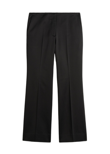 Totême Kick Flare Raw-Edge Trousers Black - Pants - Scandinavian Minimalist Luxury at Luxury Shoes 