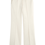 Totême Kick Flare Raw-Edge Trousers Stone - Pants - Scandinavian Minimalist Luxury at Luxury Shoes 