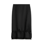 Totême Layered Satin Skirt Black - Skirts - Scandinavian Minimalist Luxury at Luxury Shoes 