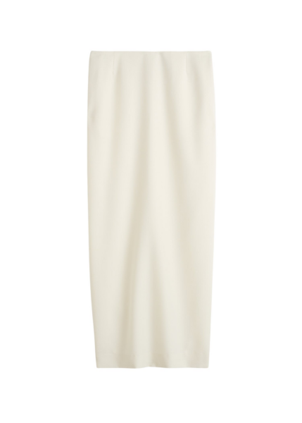 Totême Light Wool Skirt Ecru - Skirts - Scandinavian Minimalist Luxury at Luxury Shoes 