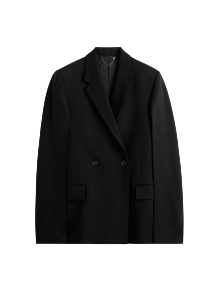 Totême Long Boxy Blazer Black - Jackets - Scandinavian Minimalist Luxury at Luxury Shoes 