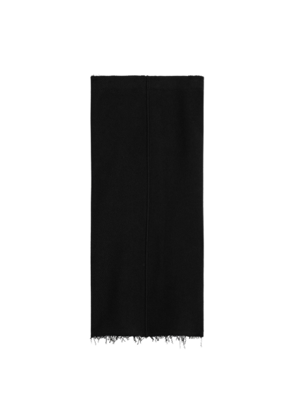Totême Long Fringed Jersey Skirt Black - Skirts - Scandinavian Minimalist Luxury at Luxury Shoes 