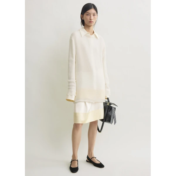 Totême Long Open Weave Knit Off-White - Knitwear - Scandinavian Minimalist Luxury at Luxury Shoes 