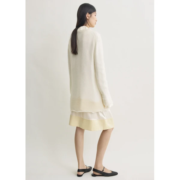 Totême Long Open Weave Knit Off-White - Knitwear - Scandinavian Minimalist Luxury at Luxury Shoes 