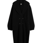 Totême Long Shawl-Lapel Cardigan Black - Knitwear - Scandinavian Minimalist Luxury at Luxury Shoes 