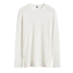 Totême Long-Sleeve Tee Knit White - Tops - Scandinavian Minimalist Luxury at Luxury Shoes 