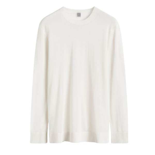 Toteme Long-Sleeve Tee Knit White