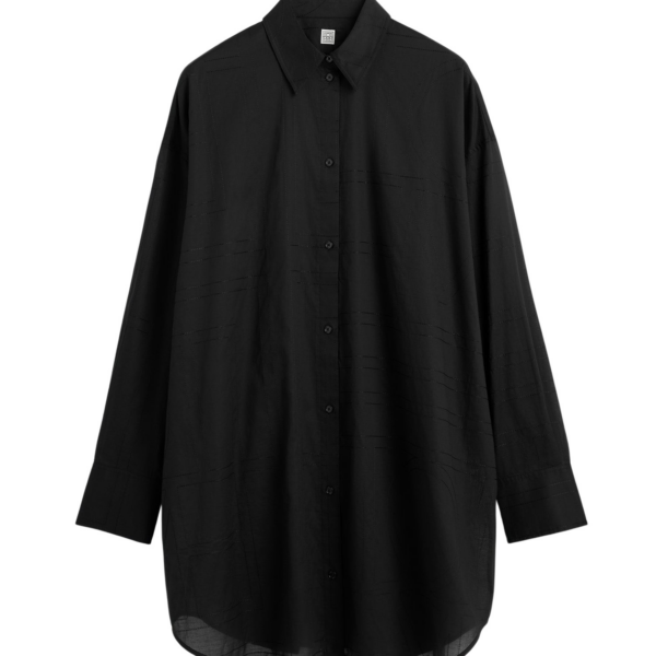 Totême Long Summer Shirt Black - Tops - Scandinavian Minimalist Luxury at Luxury Shoes 
